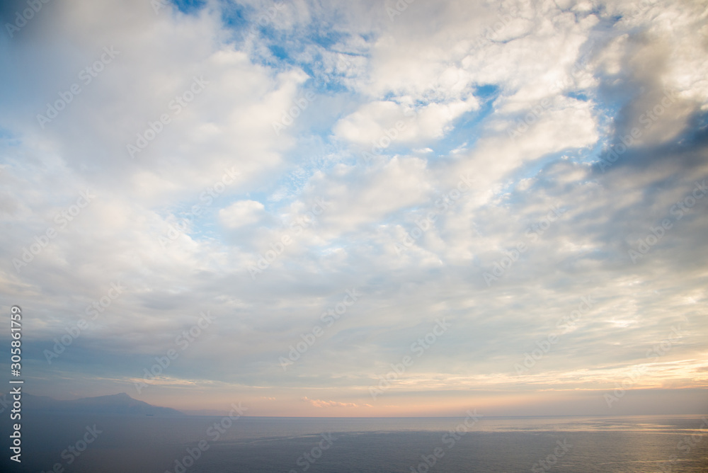 Clouds in the sky over Timor Leste moutains