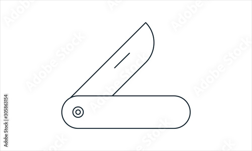 Swiss knife icon for multi-tool and survival gear