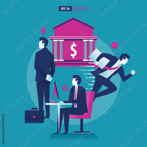 business activities to become successful. Business Vector Illustration