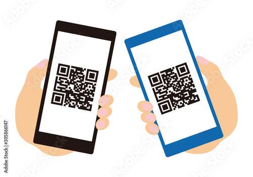 QRコード決済 ベクターイラスト