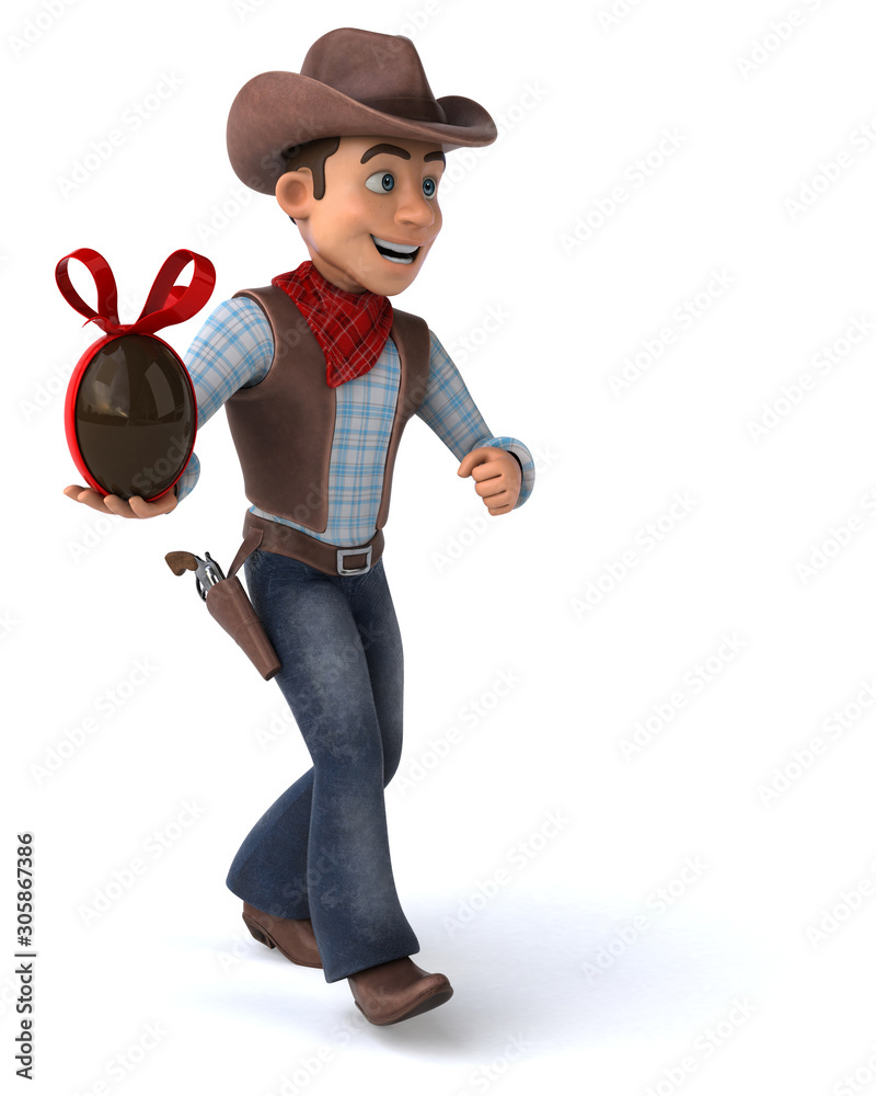 Fun Cowboy - 3D Illustration
