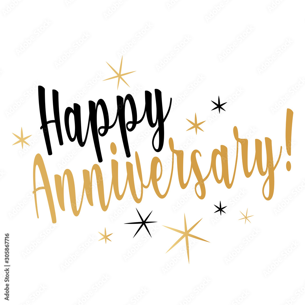 Happy anniversary Stock Vector | Adobe Stock