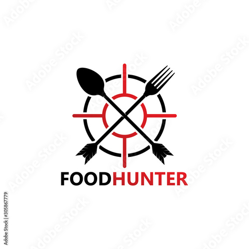 Food Hunter Logo Template Design