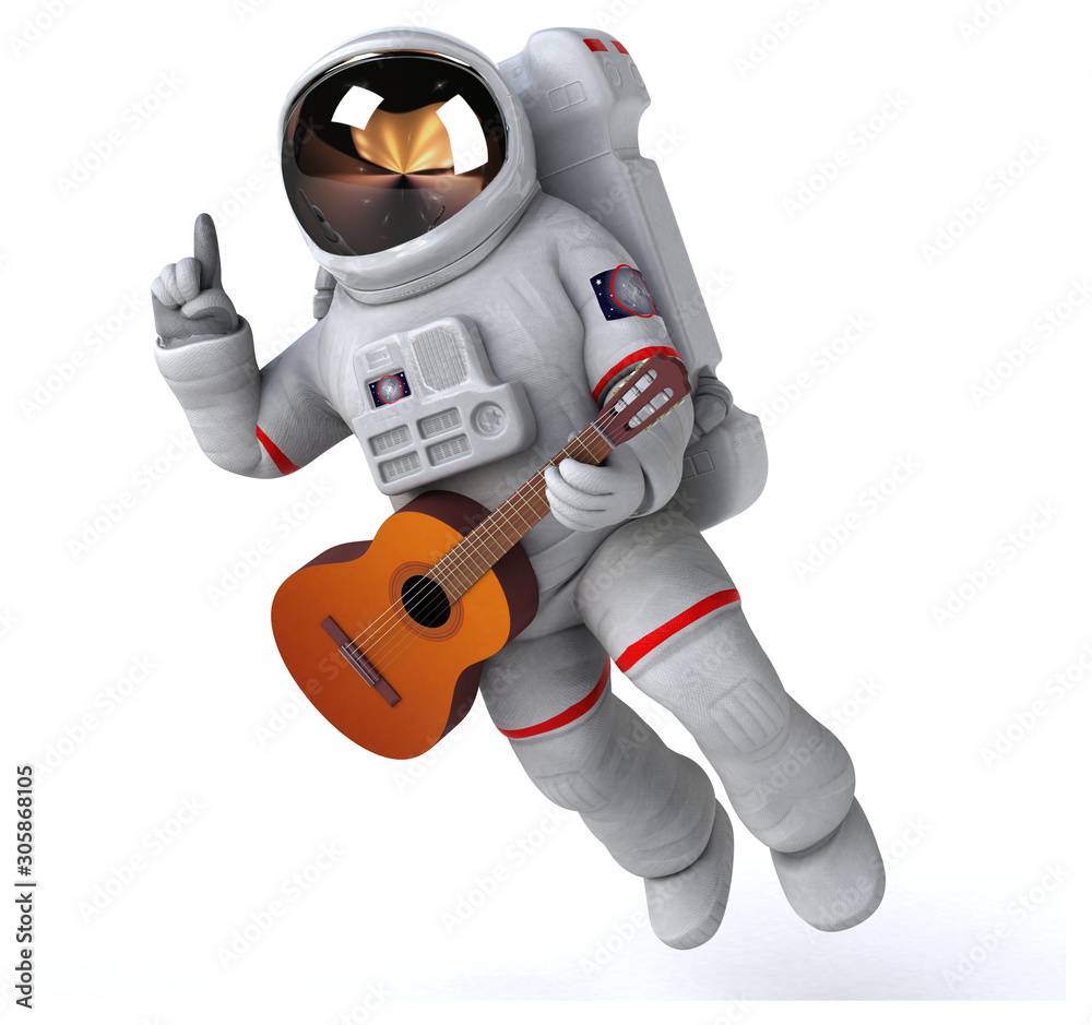 Fun astronaut - 3D Illustration Fun astronaut - 3D Illustration