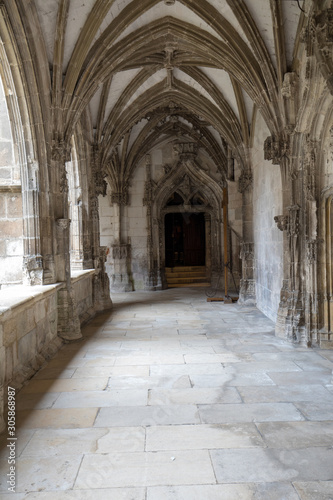 Medieval Cloister of Saint Etienne Cathedral in Cahors  Occitanie  France