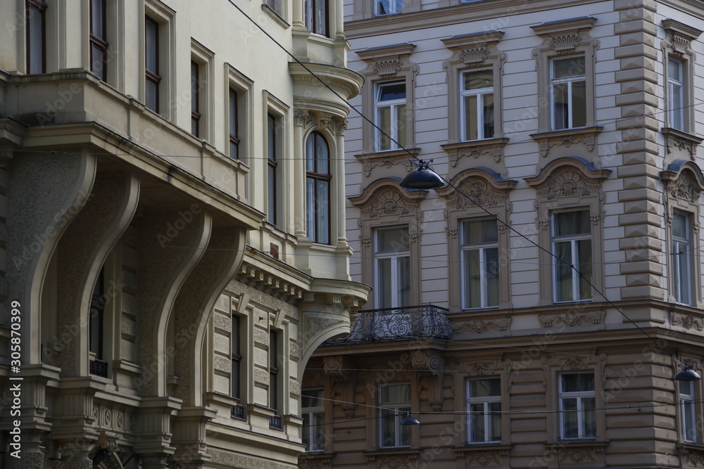 Facade of a building in Vienna