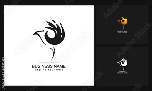 bird icon business concept design logo