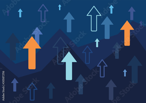 Business chart of stock market trading background.