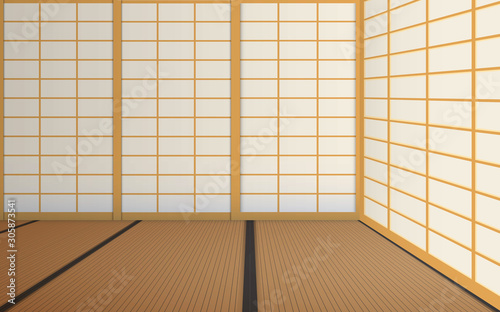 indoor dojo room in japan