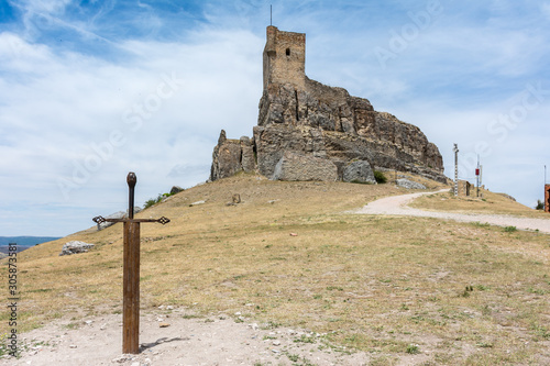 Atienza Castle. The castle is on a rocky mountain. (Province of Guadalajara, Spain) photo