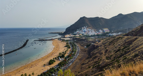 The Playa de Las Teresitas is a beach north of the village of San Andres municipality of Santa Cruz de Tenerife in the Canary Islands, Spain. 