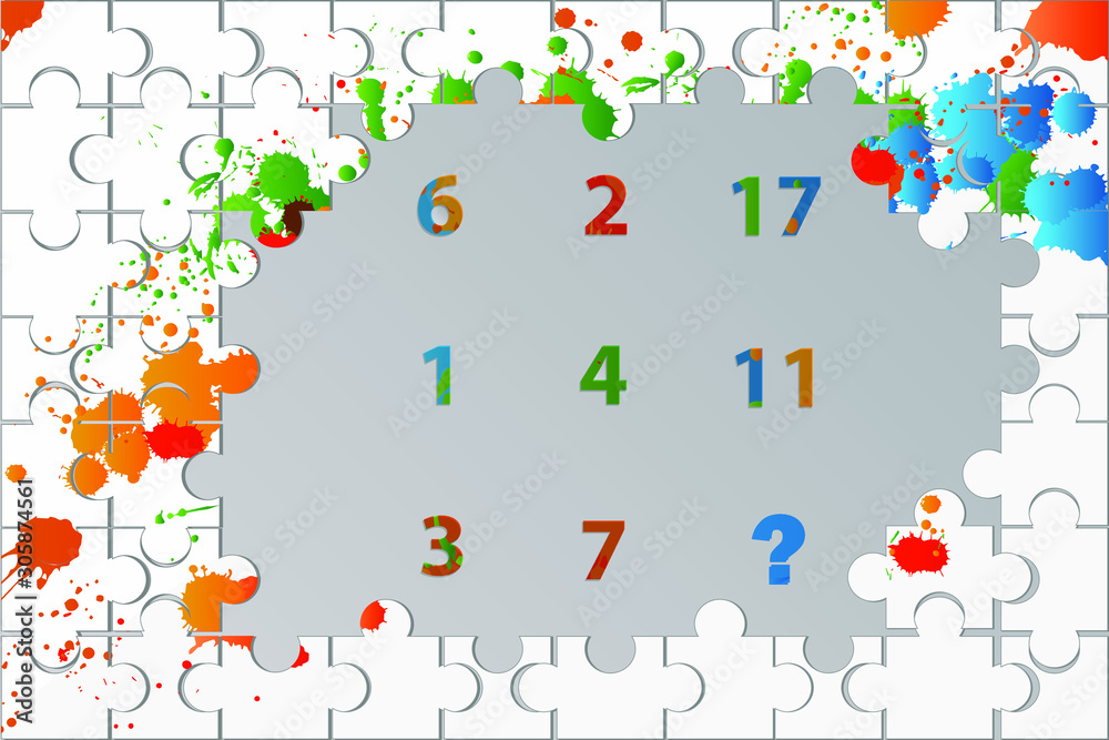 Obraz premium Counting games for kids and adults. Educational math game. Result. Riddle for the mind. Riddle with numbers. Vector