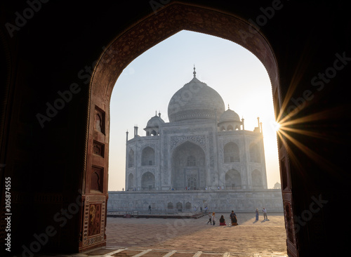 Taj Mahal during sunrise in Agra, India