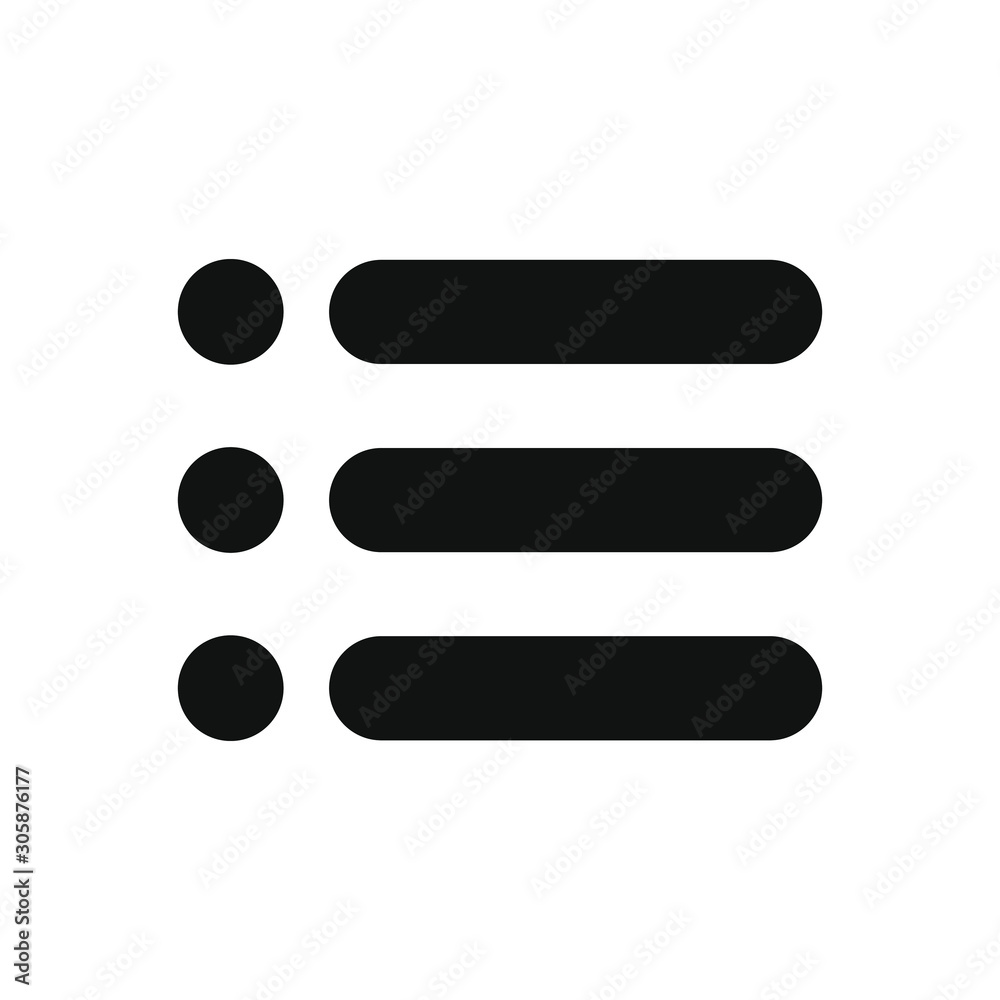 Web site Menu, line, list icon shape. Basic app ui page symbol logo sign. Vector illustration image. Isolated on white background. Internet navigation button. - obrazy, fototapety, plakaty 