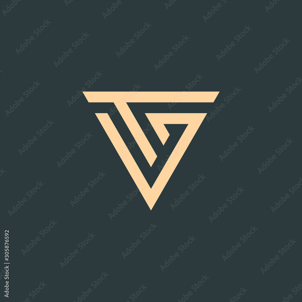 Triangle tech business logo design template. Stock Vector illustration isolated