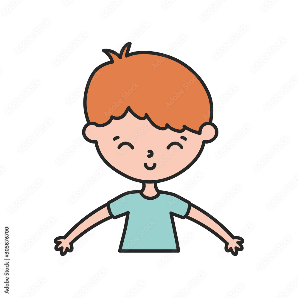 Isolated boy cartoon vector design Isolated boy cartoon vector design