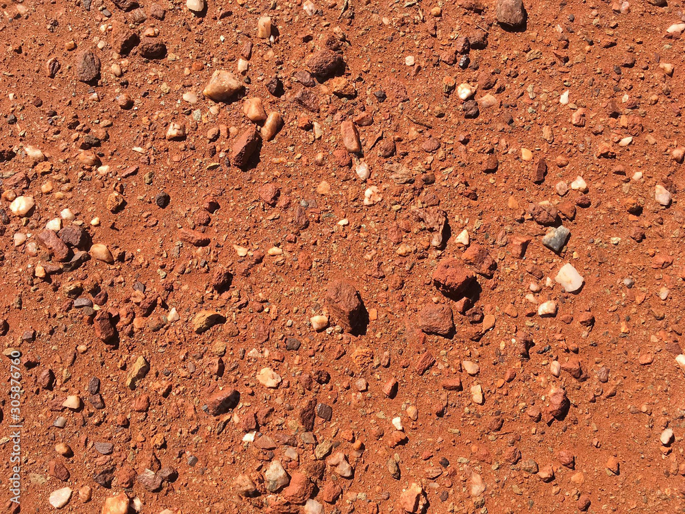 Red dirt and stones from the outback, texture Red dirt and stones from the outback, texture