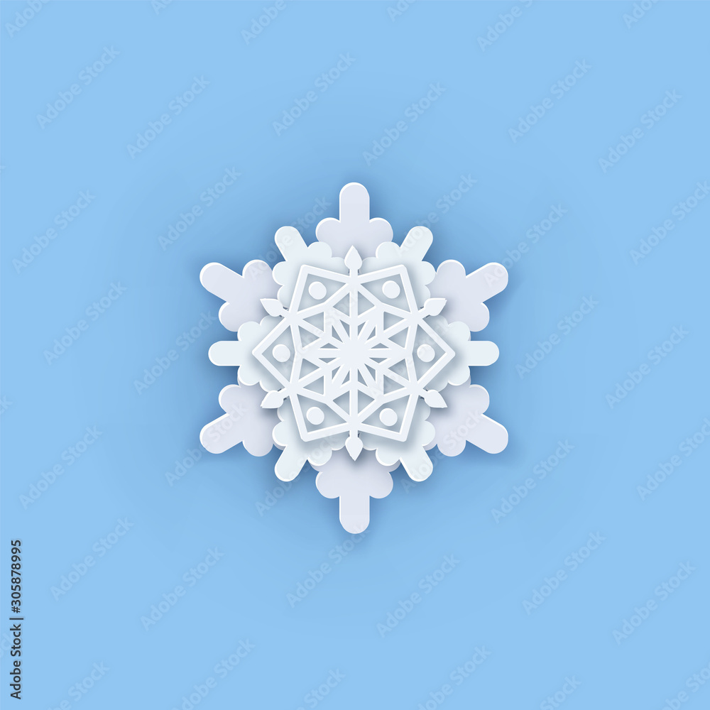 Vector layered Paper cut art Snowflake icon. Snow flake Weather ornate symbol. Flat style Christmas, Noel greeting Origami craft snowflake Vector layered Paper cut art Snowflake icon. Snow flake Weather ornate symbol. Flat style Christmas, Noel greeting Origami craft snowflake