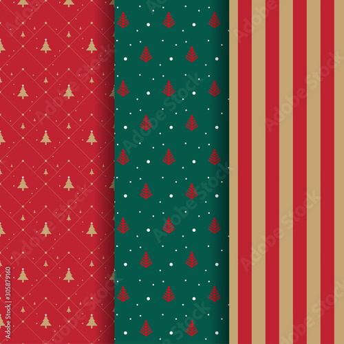 Collection of illustration Christmas theme patterns