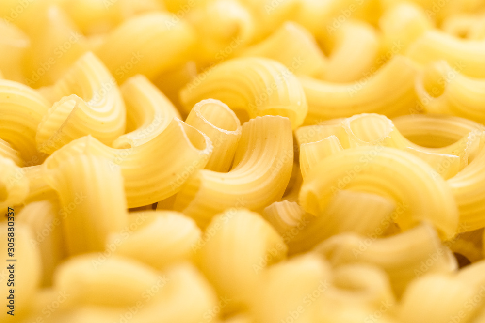 Close up of raw italian pasta Close up of raw italian pasta