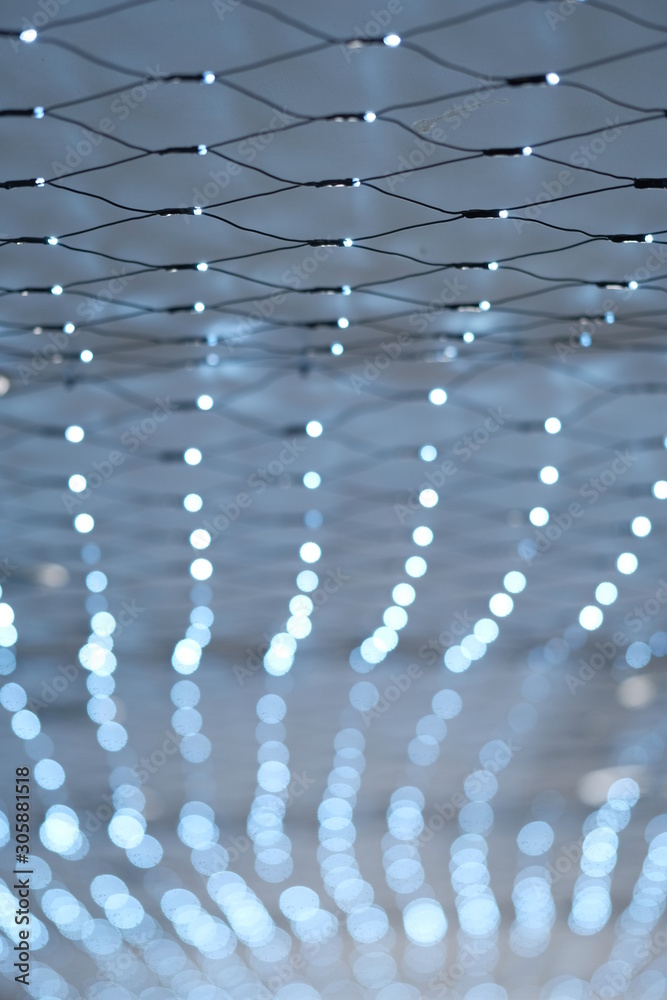 Fototapeta premium Background from a luminous garland - bokeh
