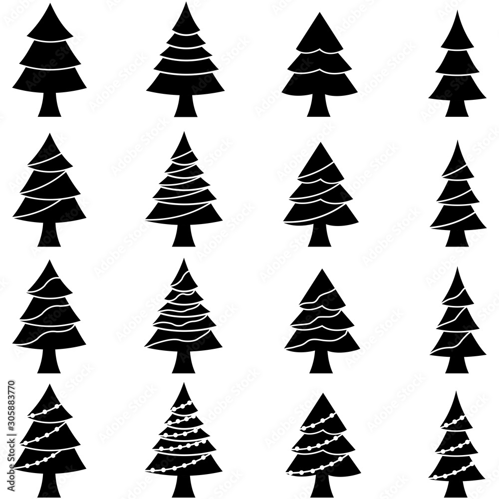Obraz premium Christmas tree icon vector design symbol