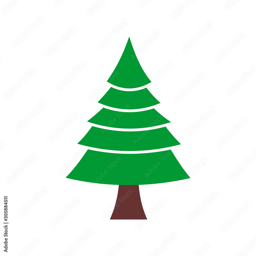 Obraz premium Christmas tree icon vector design symbol
