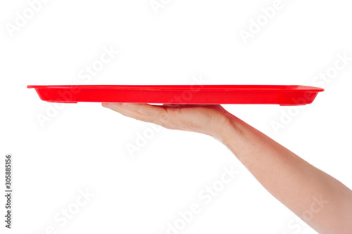 Hand with tray