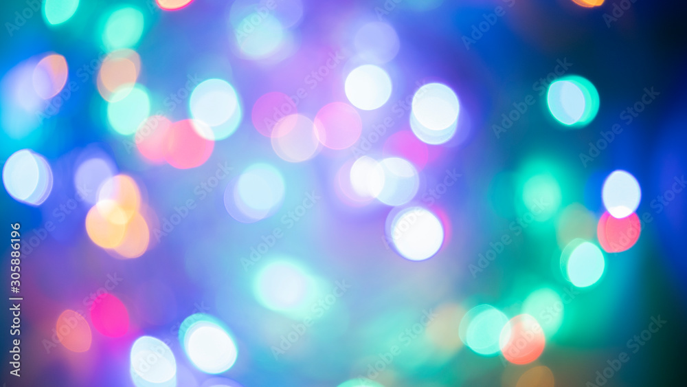 Christmas background with blurry lights on the background