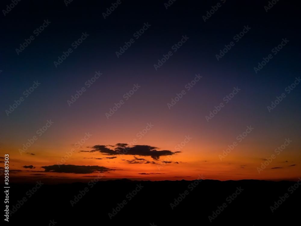 Sky beautiful sunset background in twilight time, Colorful scene, Amazing nature landscape image