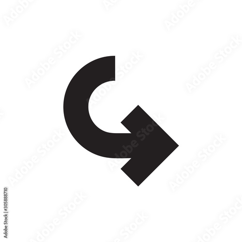 Free Download Curved icon vector isolated on background. Trendy arrow symbol. Pixel perfect. illustration EPS 10. - Vector. - GFXLoad