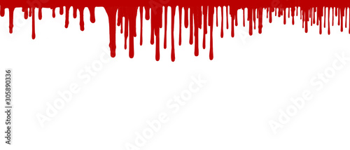 Blood drops on a white background. illustration.