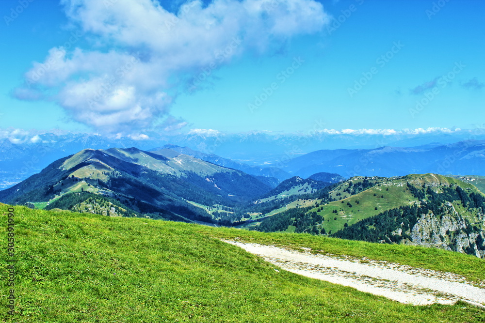 Fototapeta premium wonderful mountain view and horizon view by Monte Grappa, Italy