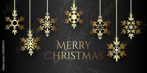 Christmas Background with cannabis Christmas Snowflakes