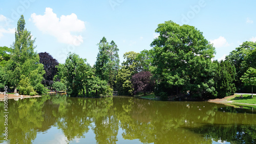 Pond in the central park of Vienna