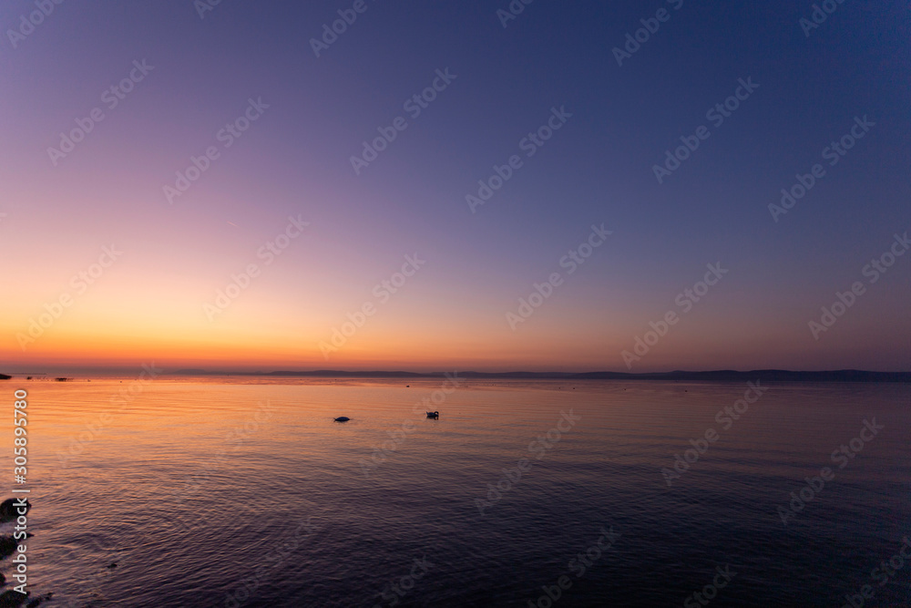 Obraz premium Sunset at Lake Balaton