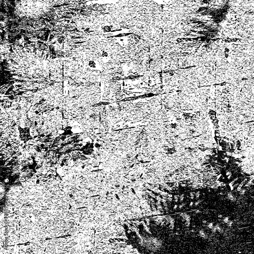 Grunge background black and white. Urban gloomy texture of the walls. Abstract monochrome pattern of dirt. Pattern of dust, chips, cracks