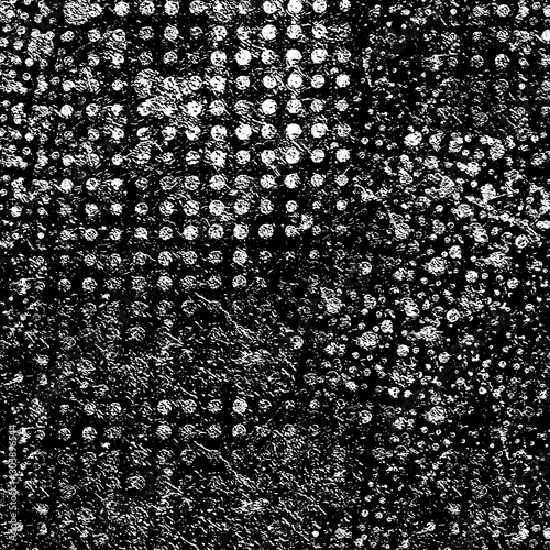 Grunge background black and white. Urban gloomy texture of the walls. Abstract monochrome pattern of dirt. Pattern of dust, chips, cracks