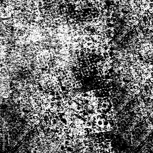 Grunge background black and white. Urban gloomy texture of the walls. Abstract monochrome pattern of dirt. Pattern of dust, chips, cracks