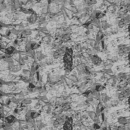 Grunge background black and white. Urban gloomy texture of the walls. Abstract monochrome pattern of dirt. Pattern of dust, chips, cracks