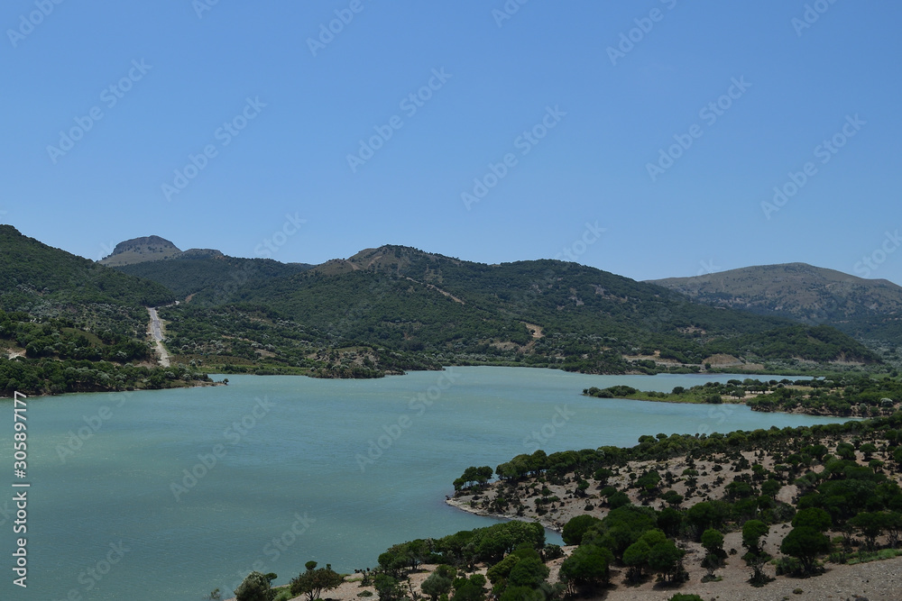 Main lake on turkish aegean island Gokceada