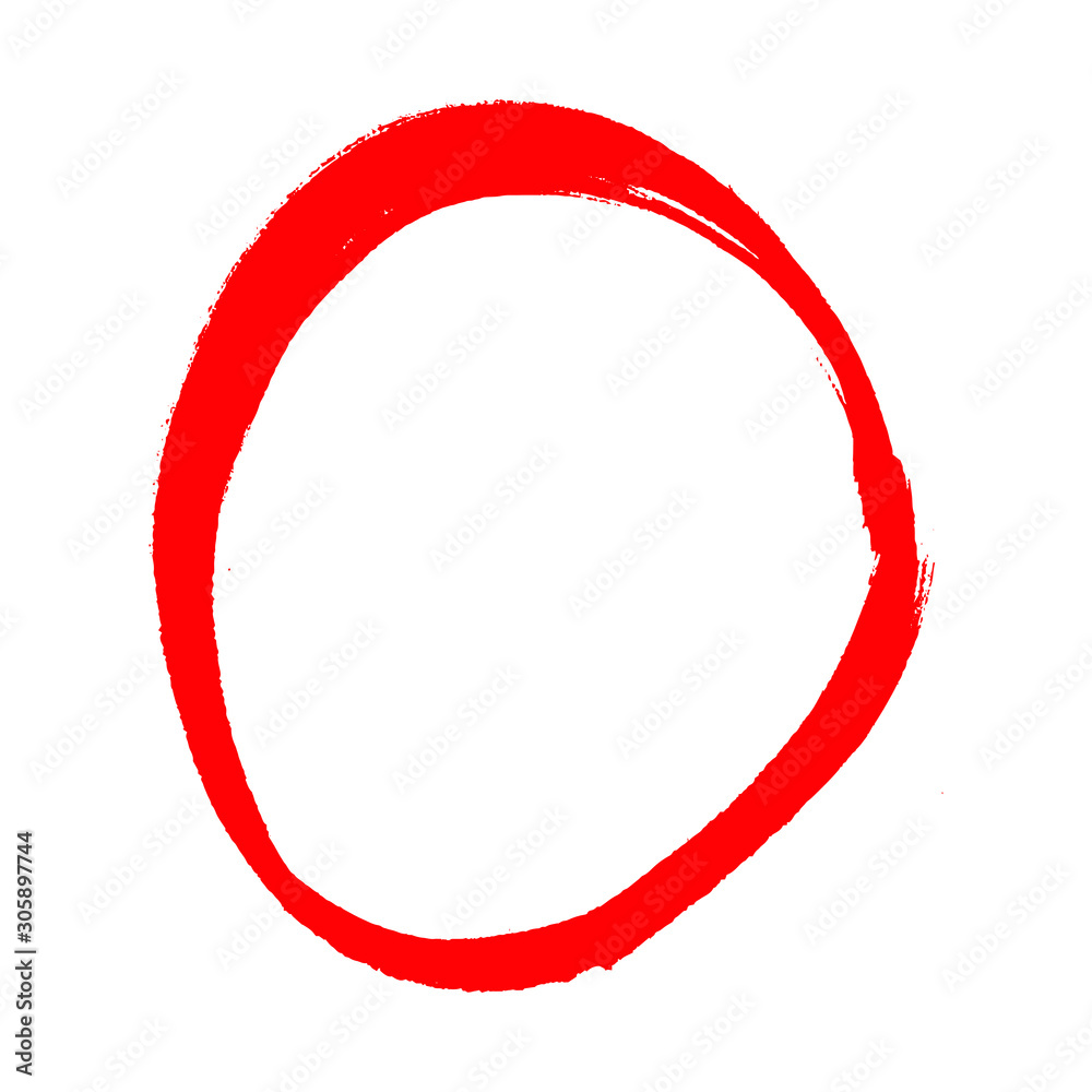 Hand drawn red grunge circle on white background. Vector. Graphic element for web, corporate identity, cards, prints Hand drawn red grunge circle on white background. Vector. Graphic element for web, corporate identity, cards, prints