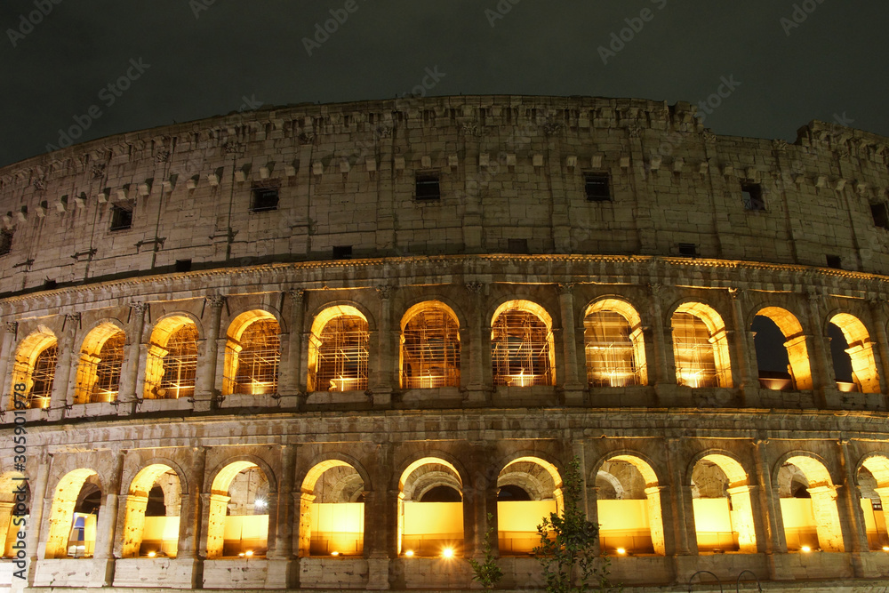 colosseum in the night
