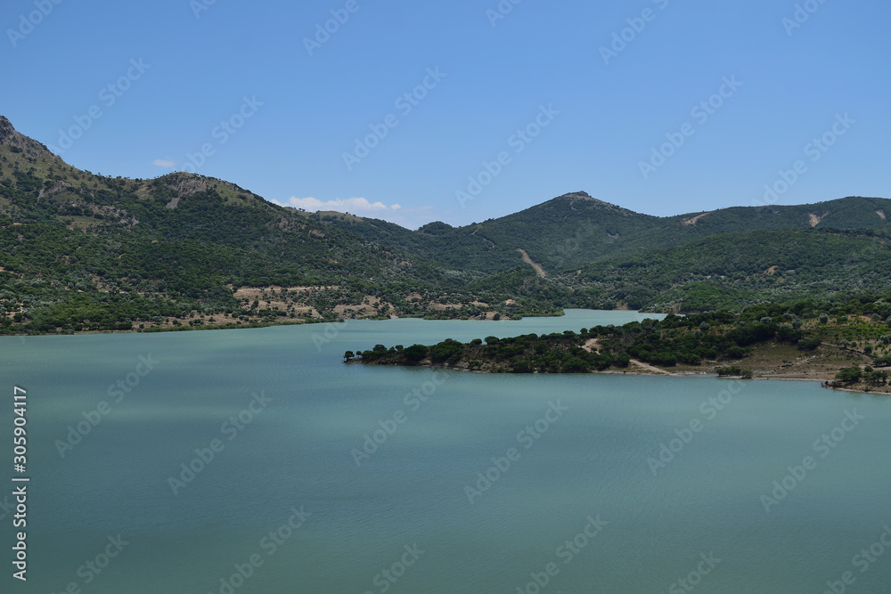 Main lake on turkish aegean island Gokceada