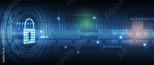 Cybersecurity and information or network protection. Future technology web services for business and internet project