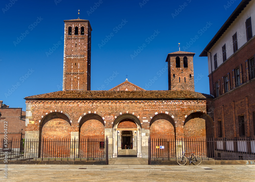Obraz premium Basilica de Sant'Ambrogio, Milan