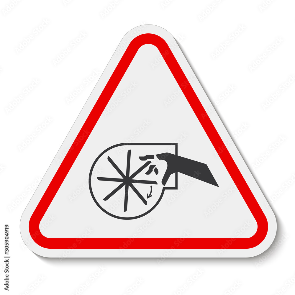 Cutting of Fingers or Hand Rotating Blade Symbol Sign Isolate on White Background,Vector Illustration Cutting of Fingers or Hand Rotating Blade Symbol Sign Isolate on White Background,Vector Illustration