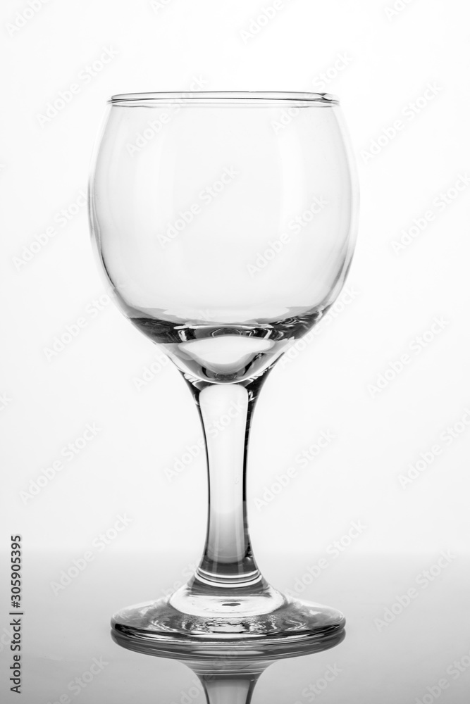 Empty glass of wine isolated on white background. Empty glass of wine isolated on white background.