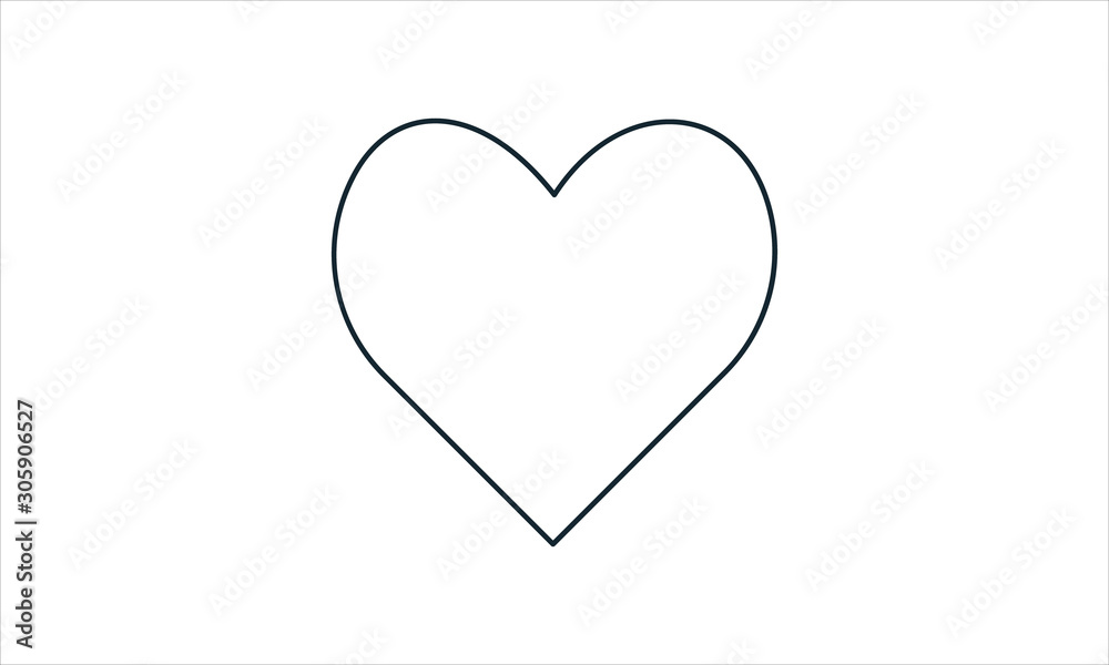 Heart icon love symbol a symbol of care vector image