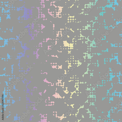 Rainbow striped variegated bleed ink holographic pearlescent opalescent geometric seamless repeat vector pattern swatch.